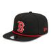 Men's New Era Black Boston Red Sox Branch Golfer Snapback Hat