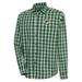 Men's Antigua Green/Gray Green Bay Packers Carry Long Sleeve Button-Up Shirt