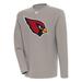 Men's Antigua Oatmeal Arizona Cardinals Flier Bunker Pullover Sweatshirt