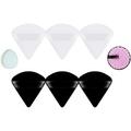 Powder Puff Face Soft Triangle Makeup Puff for Loose Powder Soft Body Cosmetic Foundation Sponge Mineral Powder Wet Dry Makeup Tool With a FREE Makeup Remover Washable Soft Puff (6 black and white)