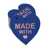 Inkdotpot Made With Love Wedding Bottle Tag Real Rose Gold Foil Favor Hang Tags Pack Of 50