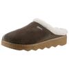 Pantoffel ROHDE "FOGGIA-D", Damen, Gr. 41, braun (dunkelbraun), Veloursleder, klassisch, Schuhe, Hausschuh, Clog mit herausnehmbarer Innensohle aus Lammwolle