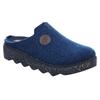 Pantoffel ROHDE "FOGGIA", Damen, Gr. 40, blau (kobaltblau), Filz, klassisch, Schuhe, Hausschuh, Schlappen, Clog, Homeslipper mit Profilsohle