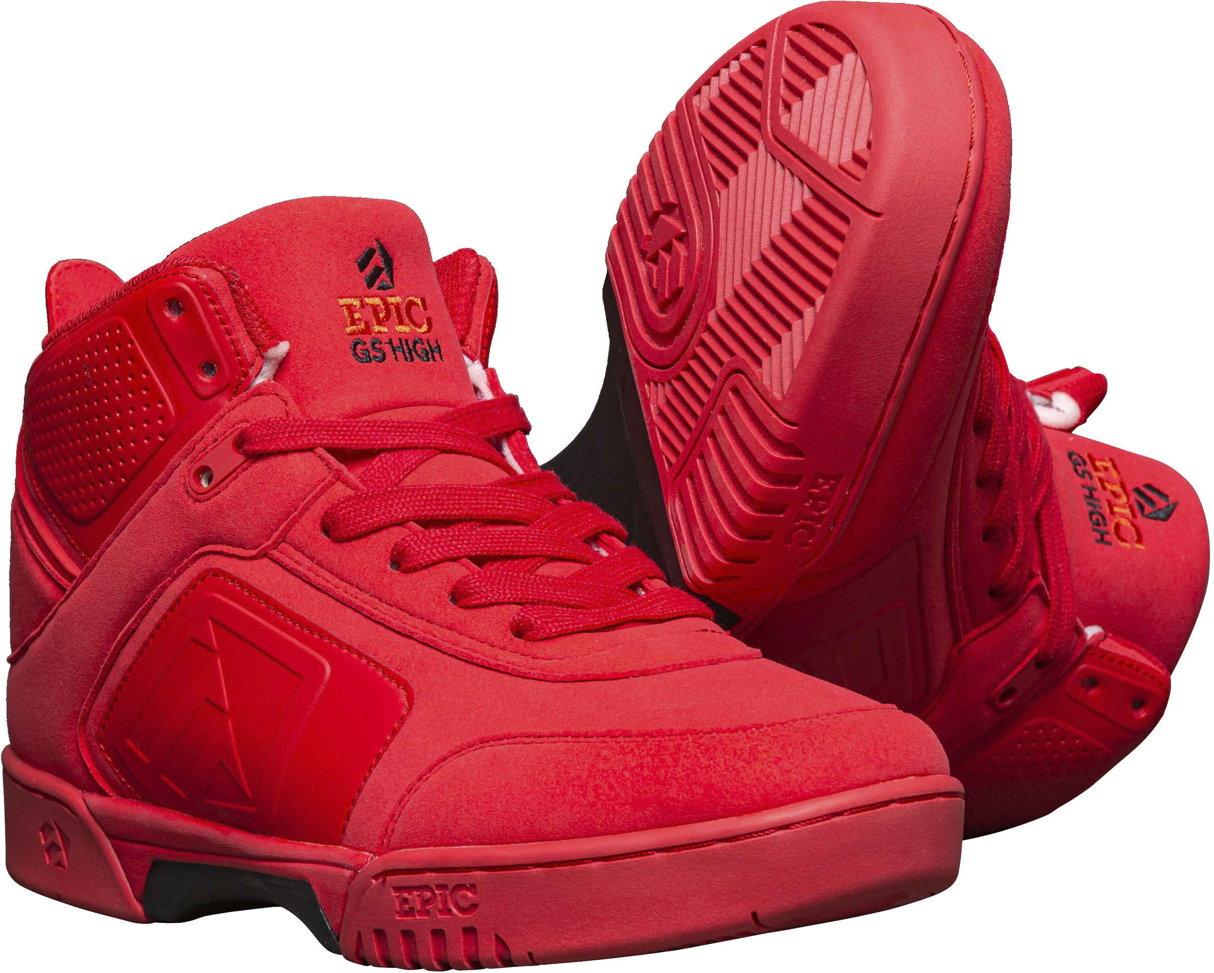 Gleitschuh EPIC GRINDSHOES "Red Lava/Clean White" Gr. 41, rot, Inlineskates_Rollschuhe, 41 (bis ), Leder, Nylon