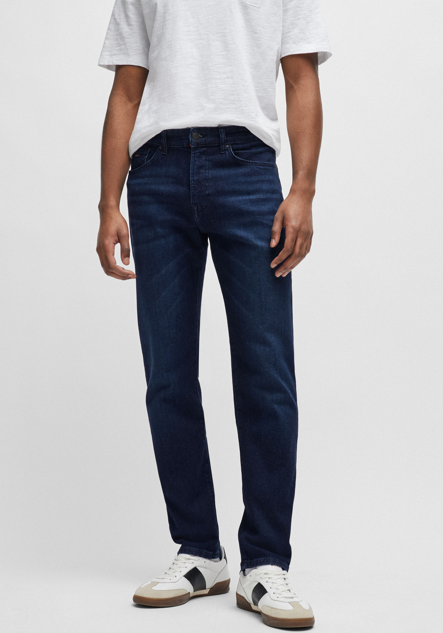 Regular-fit-Jeans BOSS ORANGE "Re Maine", Herren, Gr. 36, Länge 34, blau (dunkelblau), Denim/Jeans, Obermaterial: 98% Baumwolle, 2% Elasthan, unifarben, regular fit knöchellang, Jeans, in 5-Pocket-Form
