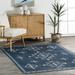 nuLOOM Evalyn Southwestern Machine Washable Area Rug 3 x 5 Navy