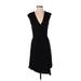 Splendid Casual Dress - Party Plunge Sleeveless: Black Print Dresses - Women's Size Small