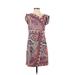 Nanette Lepore Casual Dress - Wrap: Red Print Dresses - Women's Size 4