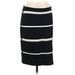 White House Black Market Casual Skirt: Black Color Block Bottoms - Women's Size 6