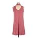 Drew Casual Dress - A-Line Mock Sleeveless: Pink Print Dresses - Women's Size X-Small