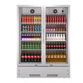 KICHKING 38.3" Commercial Display Fridge, 17 Cu.ft Drink Refrigerator for Office or Bar in Gray | 65.4 H x 38.3 W x 22.5 D in | Wayfair
