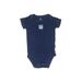 Carter's Short Sleeve Onesie: Blue Print Bottoms - Kids Boy's Size 5