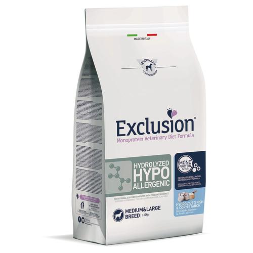 12kg Exclusion Diet Hydrolyzed Hypoallergenic Medium/Large Fisch & Maisstärke Hundefutter trocken