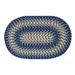 Blue/Navy 60 W in Area Rug - August Grove® Anastacia 100% Polypropylene Classic Design Braided Area Rug - Oval Rug Polypropylene | Wayfair