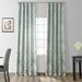 Astoria Grand Ballsallagh Faux Silk Jacquard Curtains for Bedroom - Room Darkening Window Curtain Single Panel in Green/Gray/Blue | Wayfair