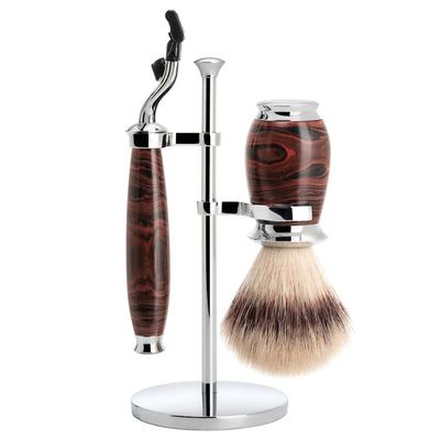 Mühle PURIST Rasierset, Silvertip Fibre®, mit Gillette® Mach3® Griffmaterial Ebonit Herren Image