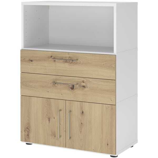 HAMMERBACHER Regalschrank »Flexwall« 80 cm breit 3 OH weiß, 80x110x40 cm