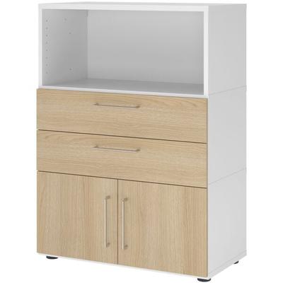 HAMMERBACHER Regalschrank »Flexwall« 80 cm breit 3 OH weiß, 80x110x40 cm Image