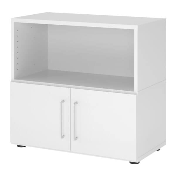 HAMMERBACHER Regalschrank »Flexwall« 80 cm breit 2 OH 2 Türen weiß, 80x74.8x40 cm