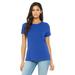 Bella + Canvas 6416 Women's Relaxed Jersey Short-Sleeve T-Shirt in True Royal Blue size 3XL | Ringspun Cotton 6413, 6400CVC, 6400, BC6413, BC6400CVC, B6400, BC6400