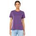 Bella + Canvas 6416 Women's Relaxed Jersey Short-Sleeve T-Shirt in Royal Blue Purple size 3XL | Triblend 6413, 6400CVC, 6400, BC6413, BC6400CVC, B6400, BC6400