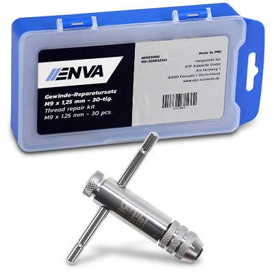 Enva Gewinde-Reparatursatz - M9 x 1,25 mm - 30-tlg. + Werkzeughalter [Hersteller-Nr. 40825842] Image