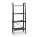 4-Tier Bookshelf with Metal Frame and Adjustable Foot Pads - 22" x 13.5" x 54.5" (L x W x H)