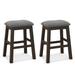 2 Piece 24.5 Inch Counter Height Bar Stool Set with Padded Seat-Gray - 17" x 13" x 24.5"