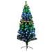 6' Pre-Lit Fiber Optic Artificial Christmas Tree, Multicolor LED Lights