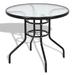 Patio Round Table Steel Frame Dining Table - 31.5" x 27.6"