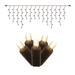 Vickerman 70 Warm White Wide Angle LED Single Mold Icicle Light on Brown Wire, 9' Christmas Light Strand - Warm White