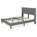 Full/Queen Size Upholstered Platform Bed with Button Tufted Headboard