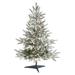 3' Pre-Lit Flocked Manchester Spruce Artificial Christmas Tree, Warm Clear LED Lights - 3 Foot