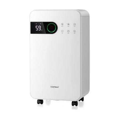 32 Pints Dehumidifier with Sleep Mode and 24H Timer for Home Basement-White - 11" x 8" x 20"