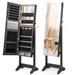 Freestanding Jewelry Cabinet with Full Length Mirror - 16" x 14.5" x 61.5" (L x W x H)