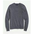 Brooks Brothers Men's 3-Ply Cashmere Crewneck Saddle Shoulder Sweater | Grey | Size Medium