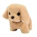 Electronic Interactive Dog Pet Toy Plush Golden Retriever Realistic Lifelike Animals Animated Stuffed Puppy Dog Toy Plush Battery Operated Dog Toy for Toddler Kids Girls Boys