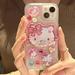 Sanrio 3D Hello Kitty Quicksand Phone Case For Iphone 15 11 12 13 14 Pro Max Mini X Xs Xr 7 8 Plus SE 2020 Shockproof Cover