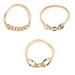 Bracelet Hair Ties With Black Elastic Looks Stylish on your Wrist or in your Hair Ponytail Holders Elastic Hair Ring Ropes Hair Accessories (3pcs Gold)