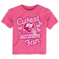 Girls Infant Pink Tampa Bay Buccaneers Cutest Fan Hearts T-Shirt