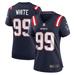 Women's Nike Keion White Navy New England Patriots Team Game Jersey