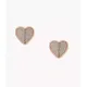 Fossil Women's Sadie Flutter Hearts Rose Gold-Tone Stainless Steel Stud Earrings - Rose Gold-Tone