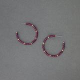 Lucky Brand Pink Beaded Hoop - Women's Ladies Accessories Jewelry Earrings in Gold