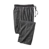Men's Big & Tall KingSize Coaches Collection Fleece Open Bottom Pants by KingSize in Heather Slate Stripe (Size XL)