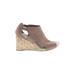 Life Stride Wedges: Brown Print Shoes - Women's Size 9 1/2 - Round Toe