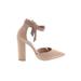 Steve Madden Heels: D'Orsay Chunky Heel Cocktail Party Tan Print Shoes - Women's Size 9 1/2 - Pointed Toe
