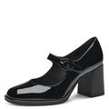 Tamaris Damen Riemchen Pumps, Frauen Absatzschuhe,TOUCHit-Fußbett,stöckelschuhe,Spangenpumps,Mary-Jane,Trachtenschuhe,Black PATENT,36 EU