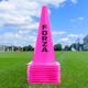 FORZA Multi Sport Training Marker Cones – Durable Plastic Traffic Cones for All Sports & Training Drills | Bright Fluorescent Colours Options [Pack of 10 or 100] (15 Inch, Pink, Pack of 100)