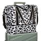 DMLuna Travel Duffel Bag, Tote Sports Gym Bag, Shoulder Overnight Weekender Bag for Women & Men, Hospital Bag, Expandable Duffel Bag with Trolley Sleeve/Wet Pocket, Black/White Leopard
