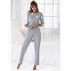 Pyjama ARIZONA Gr. 40/42, grau (graumelange) Damen Homewear-Sets Pyjamas